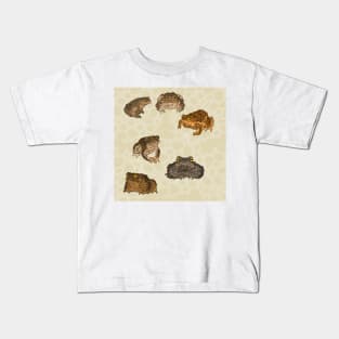 Toads Pattern Cream Kids T-Shirt